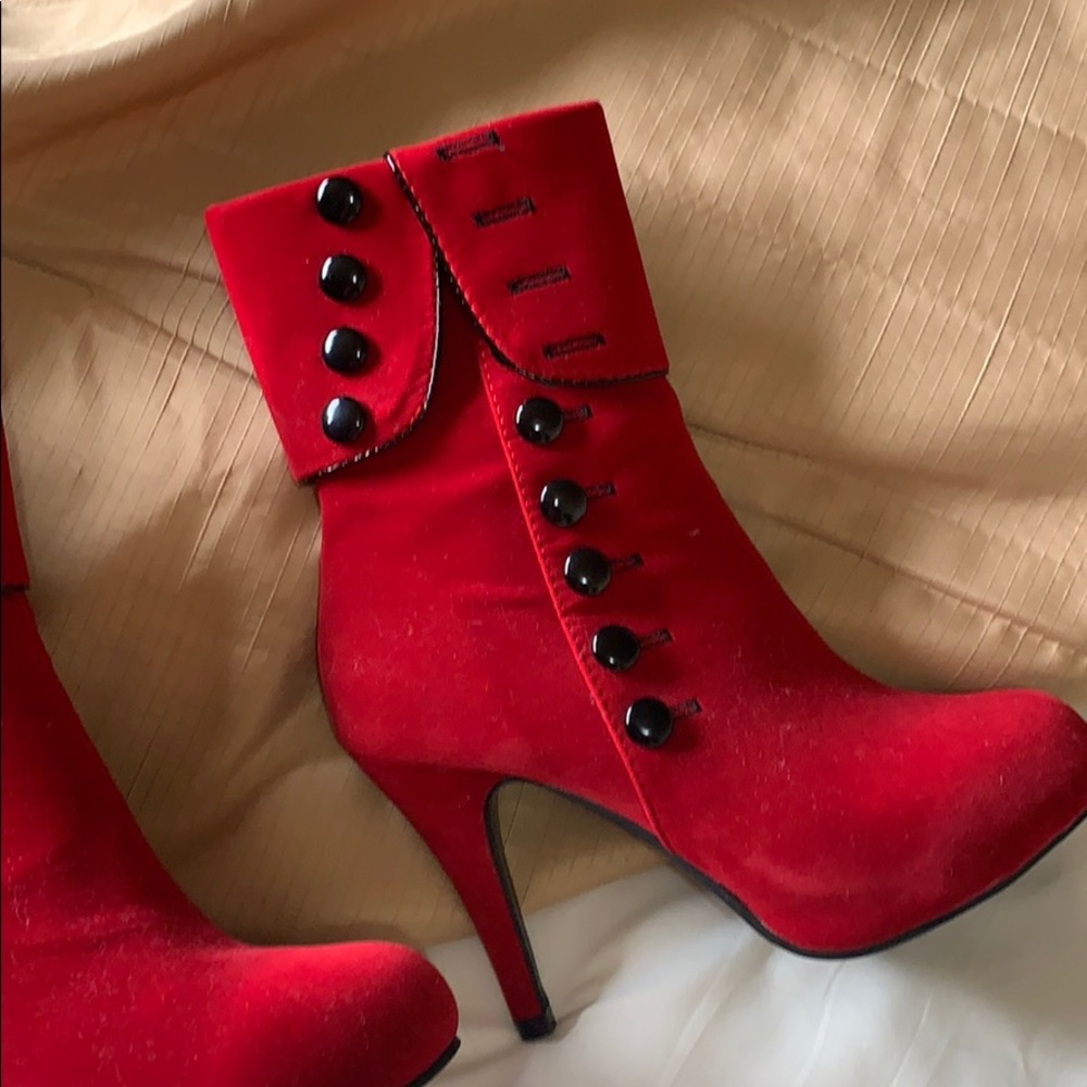 High heel booties with built in platform